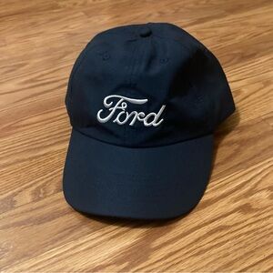 NWOT Ford Motors embroidered automotive brand navy blue logo baseball hat cap